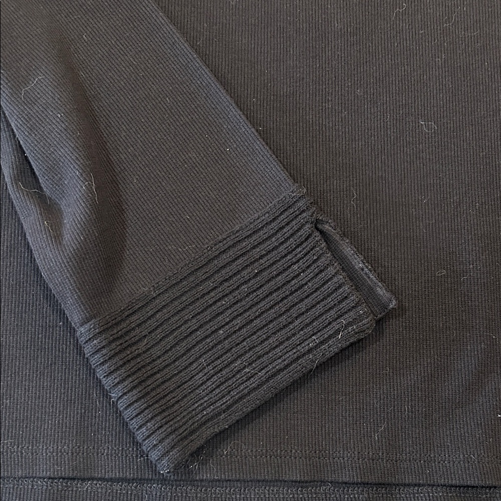 Rafaella Black Sweater with Lace-Up Shoulder Detail, size M. EUC - Picture 5 of 6